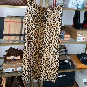 Leopard print mini dress